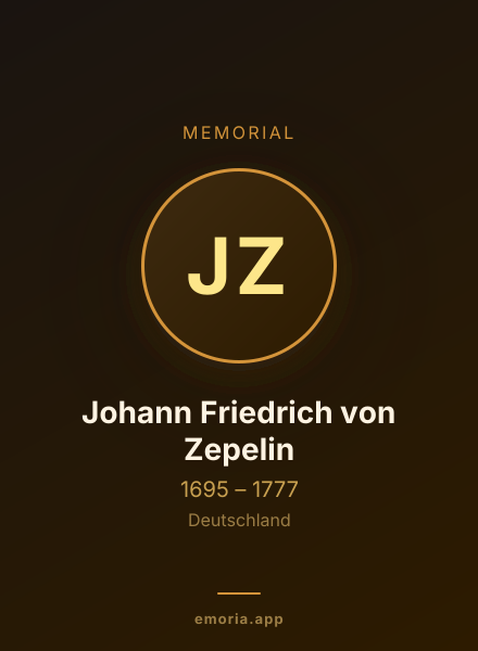 Memorial portrait of Johann Friedrich von Zepelin