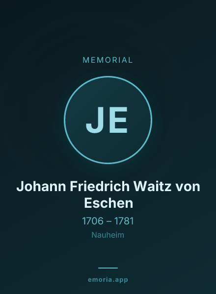 Memorial portrait of Johann Friedrich Waitz von Eschen