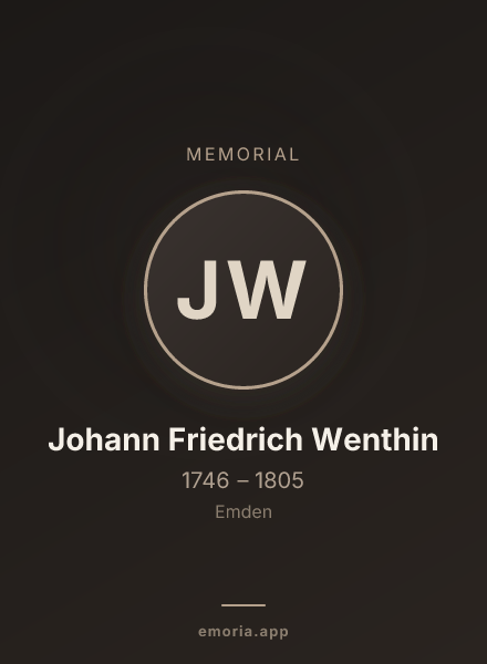 Memorial portrait of Johann Friedrich Wenthin