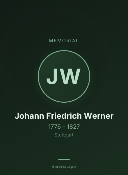 Memorial portrait of Johann Friedrich Werner