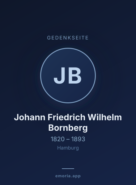 Gedenkportrait von Johann Friedrich Wilhelm Bornberg