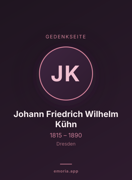 Gedenkportrait von Johann Friedrich Wilhelm Kühn