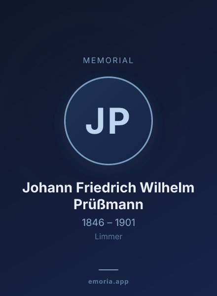 Memorial portrait of Johann Friedrich Wilhelm Prüßmann