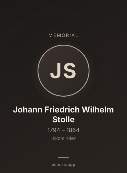 Memorial portrait of Johann Friedrich Wilhelm Stolle