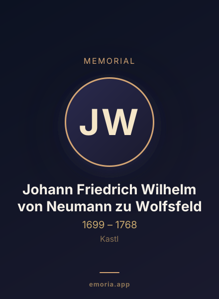 Memorial portrait of Johann Friedrich Wilhelm von Neumann zu Wolfsfeld