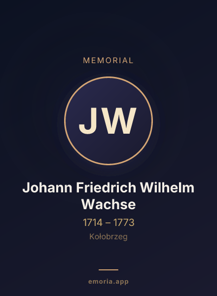 Memorial portrait of Johann Friedrich Wilhelm Wachse