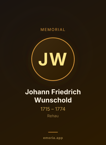 Memorial portrait of Johann Friedrich Wunschold