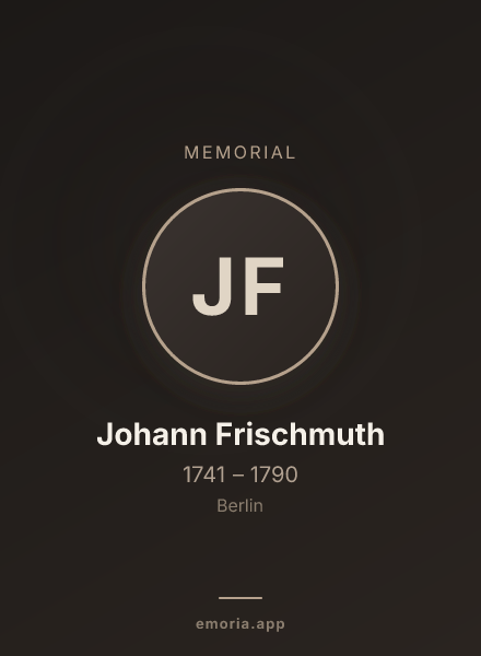 Memorial portrait of Johann Frischmuth