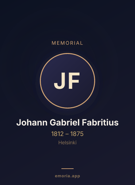 Memorial portrait of Johann Gabriel Fabritius