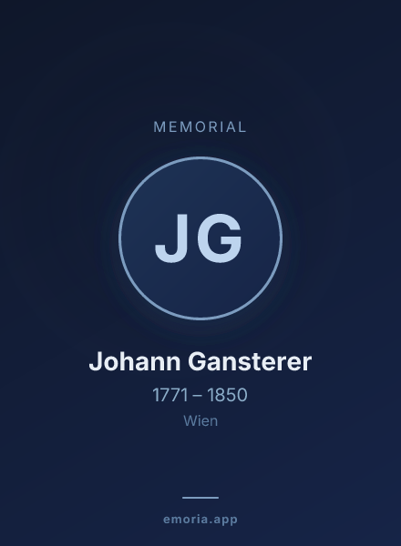 Memorial portrait of Johann Gansterer
