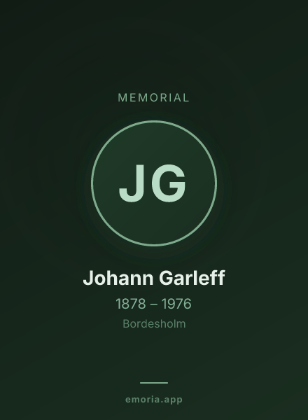 Memorial portrait of Johann Garleff