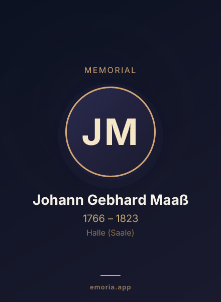 Memorial portrait of Johann Gebhard Maaß