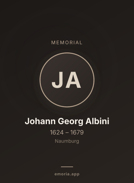 Memorial portrait of Johann Georg Albini
