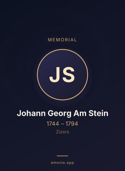 Memorial portrait of Johann Georg Am Stein