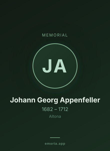 Memorial portrait of Johann Georg Appenfeller