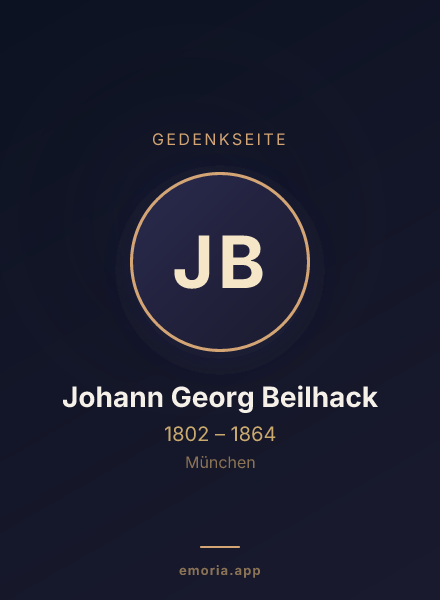 Gedenkportrait von Johann Georg Beilhack