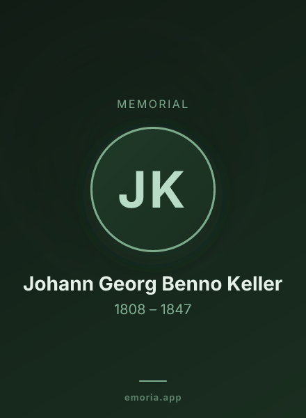 Memorial portrait of Johann Georg Benno Keller