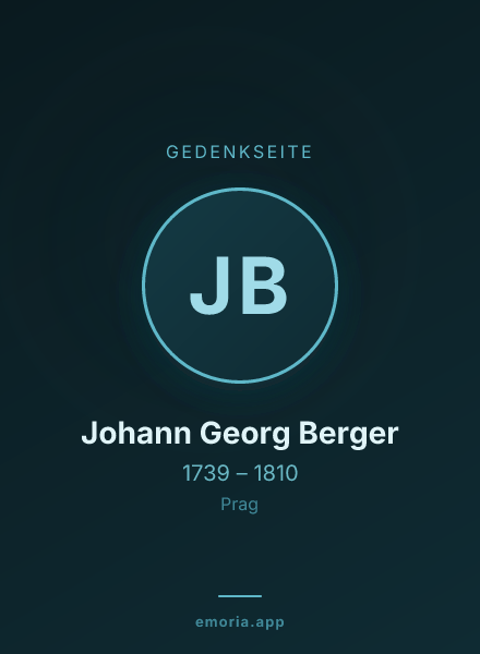 Gedenkportrait von Johann Georg Berger