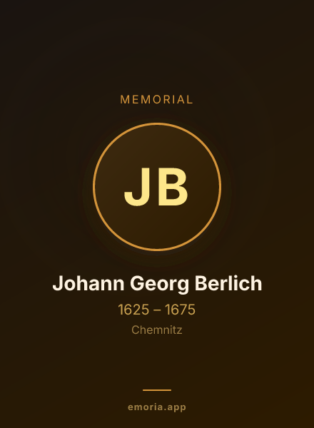 Memorial portrait of Johann Georg Berlich
