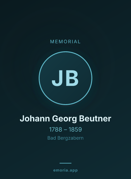 Memorial portrait of Johann Georg Beutner