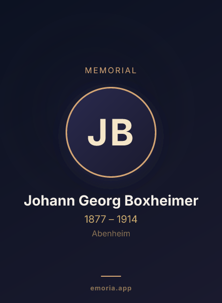 Memorial portrait of Johann Georg Boxheimer