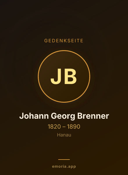 Gedenkportrait von Johann Georg Brenner