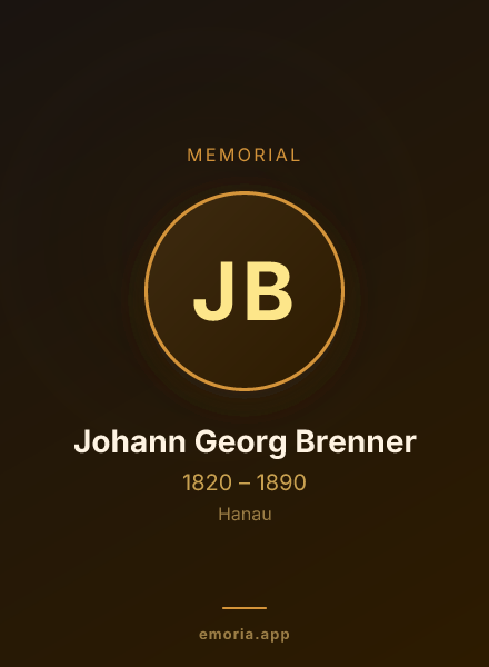 Memorial portrait of Johann Georg Brenner