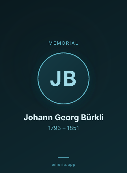 Memorial portrait of Johann Georg Bürkli