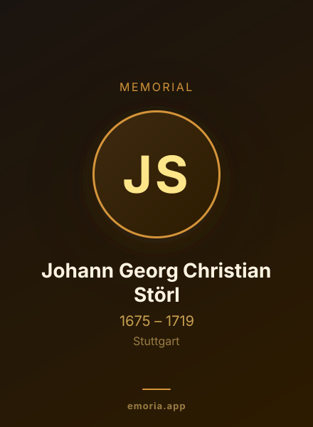 Memorial portrait of Johann Georg Christian Störl