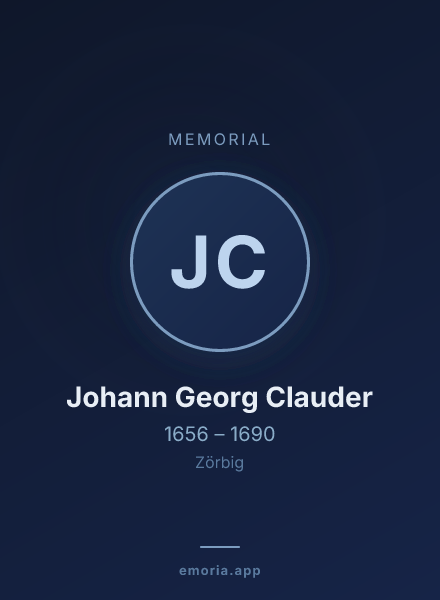 Memorial portrait of Johann Georg Clauder