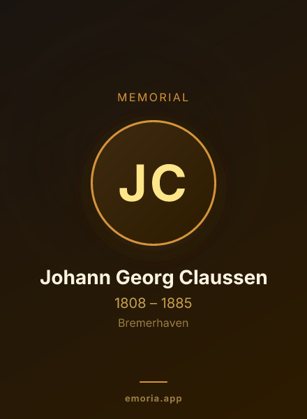 Memorial portrait of Johann Georg Claussen