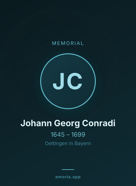 Memorial portrait of Johann Georg Conradi
