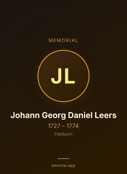 Memorial portrait of Johann Georg Daniel Leers