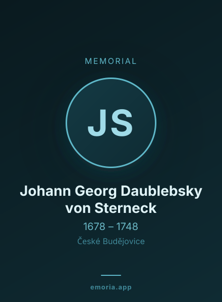 Memorial portrait of Johann Georg Daublebsky von Sterneck