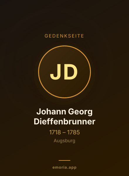 Gedenkportrait von Johann Georg Dieffenbrunner