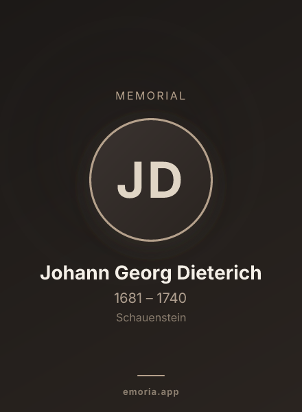 Memorial portrait of Johann Georg Dieterich