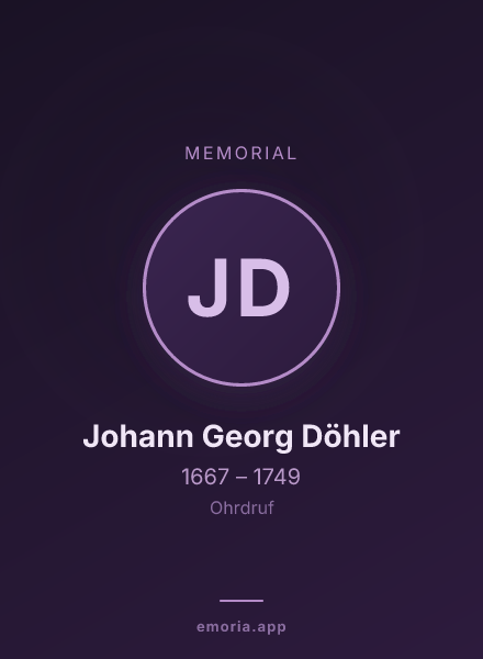 Memorial portrait of Johann Georg Döhler