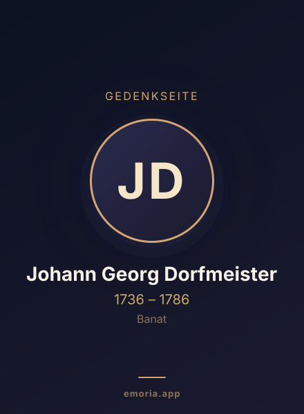Gedenkportrait von Johann Georg Dorfmeister