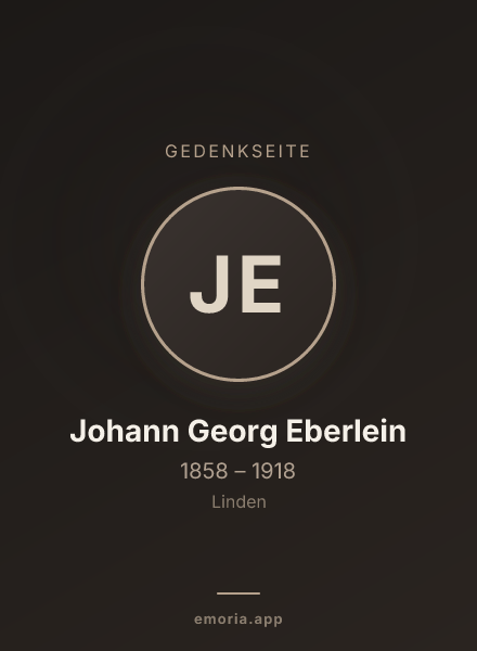 Gedenkportrait von Johann Georg Eberlein