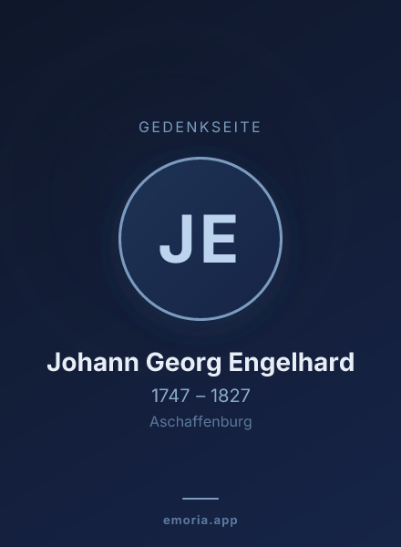 Gedenkportrait von Johann Georg Engelhard