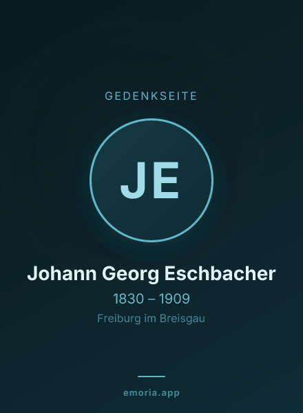 Gedenkportrait von Johann Georg Eschbacher