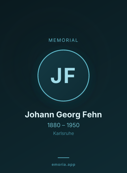 Memorial portrait of Johann Georg Fehn