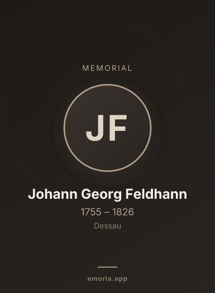 Memorial portrait of Johann Georg Feldhann