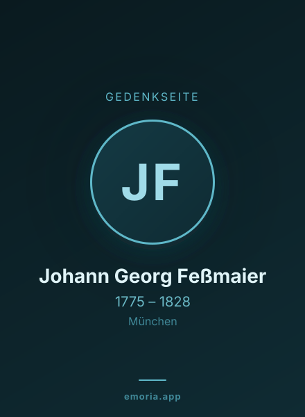 Gedenkportrait von Johann Georg Feßmaier