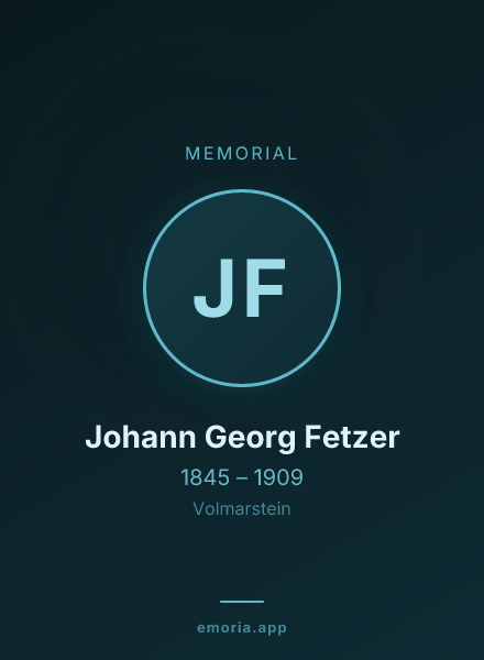 Memorial portrait of Johann Georg Fetzer