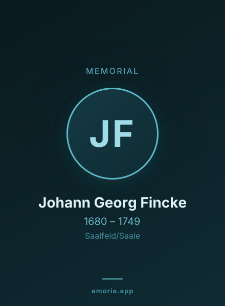 Memorial portrait of Johann Georg Fincke