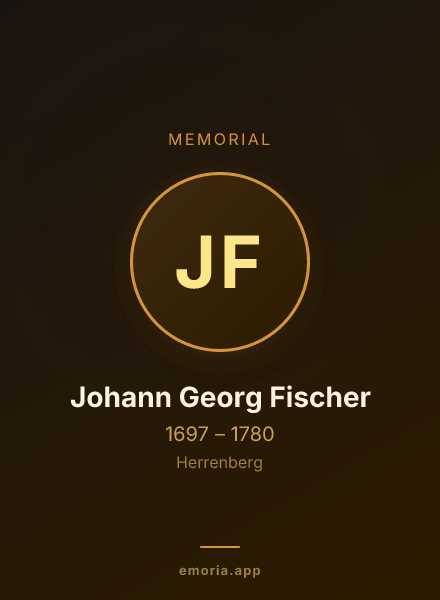 Memorial portrait of Johann Georg Fischer