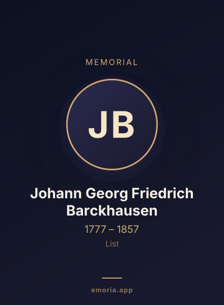 Memorial portrait of Johann Georg Friedrich Barckhausen