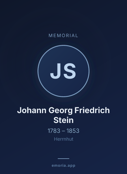 Memorial portrait of Johann Georg Friedrich Stein