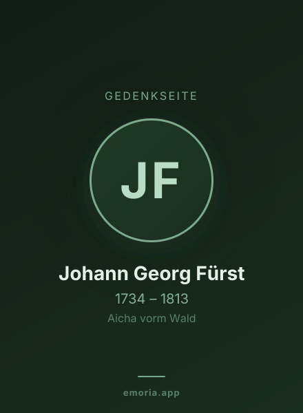 Gedenkportrait von Johann Georg Fürst